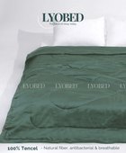 LYOBED duvet cover made of 100% Tencel, antibacterial and breathable for soothing comfort and skin health.